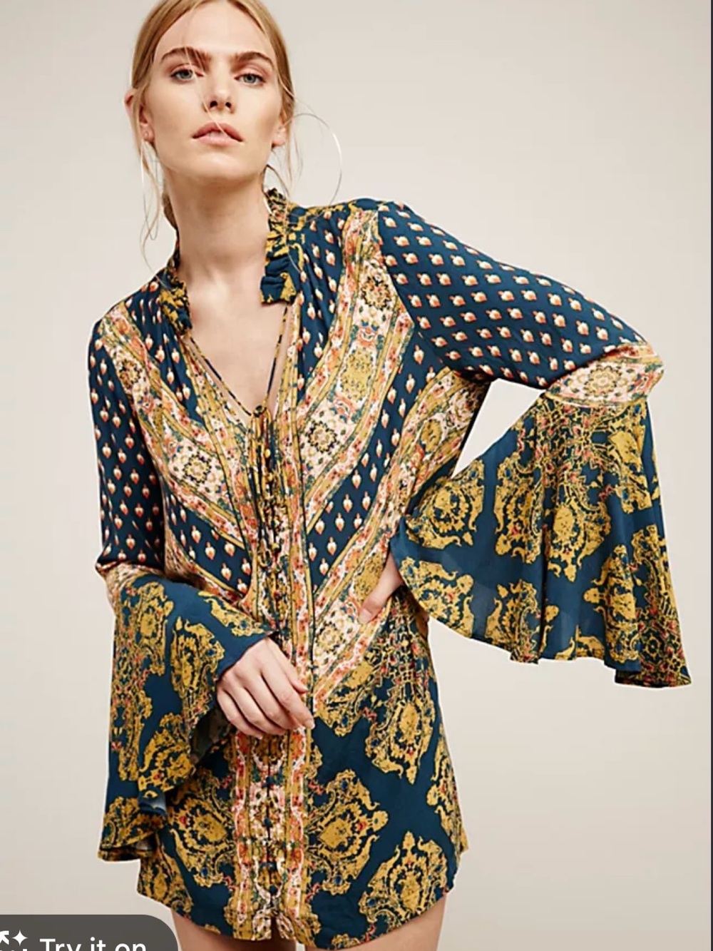 Free People Magic Mystery Bell-Sleeve Tunic